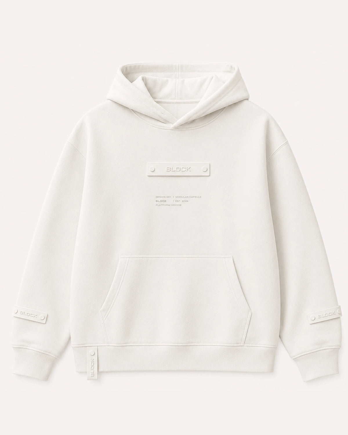 Cream — Hoodie 01 — tonal cream modules