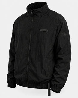 Black — Track Jacket 01 — tonal black chest module