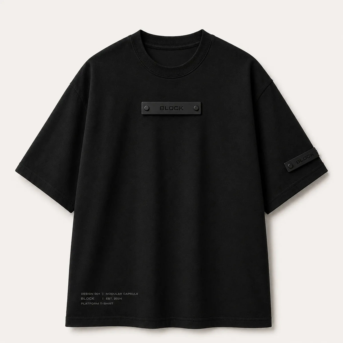 Black — Platform Tee 01 — view 1