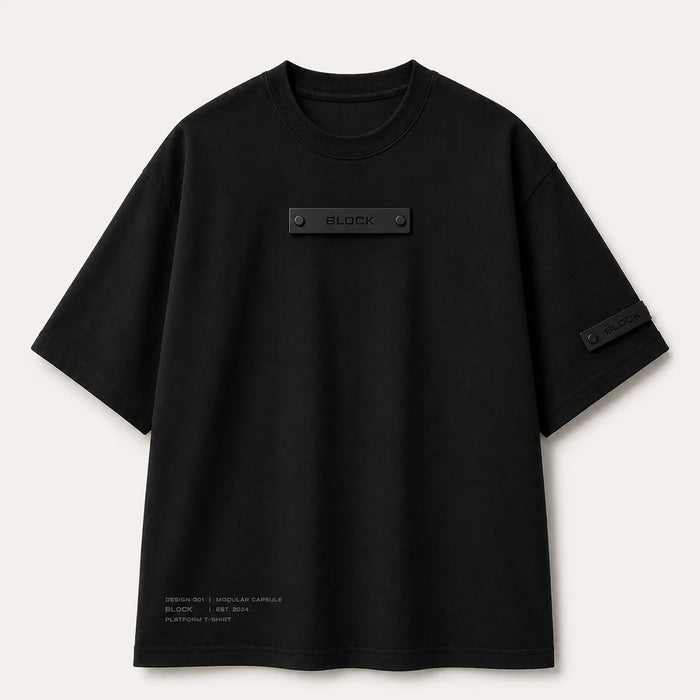 Black — Platform Tee 01 — view 1