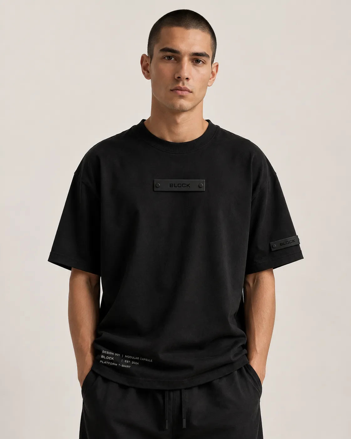 Black — Platform Tee 01 — view 4